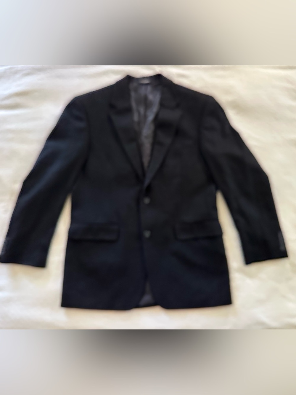 Jos. A. Bank Men's Navy Blue Two-Button 100% cashmere Sport Coat